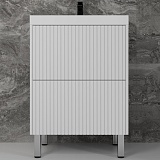 Style Line Тумба под раковину Стокгольм 60 белый рифленый софт